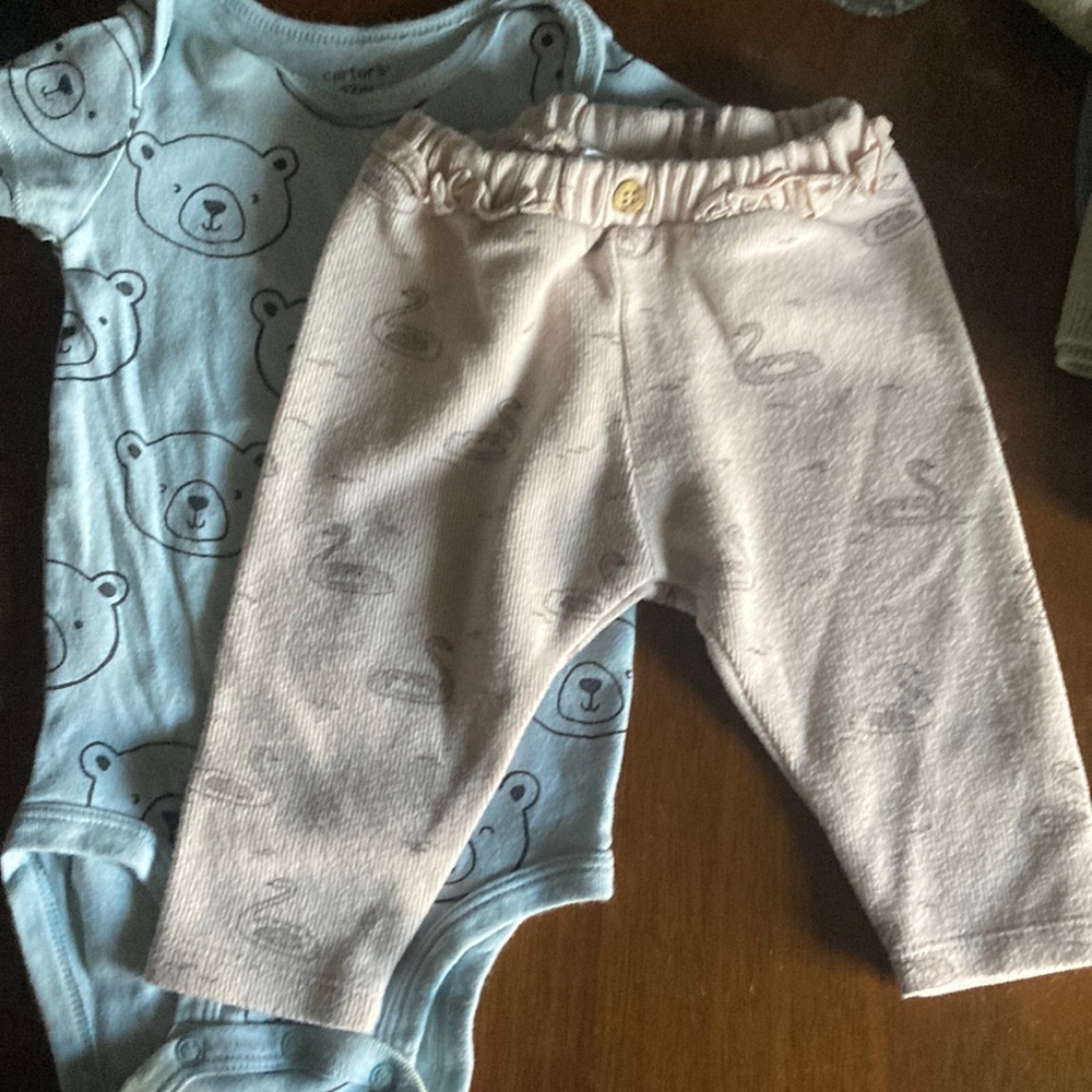 12 month pants and top